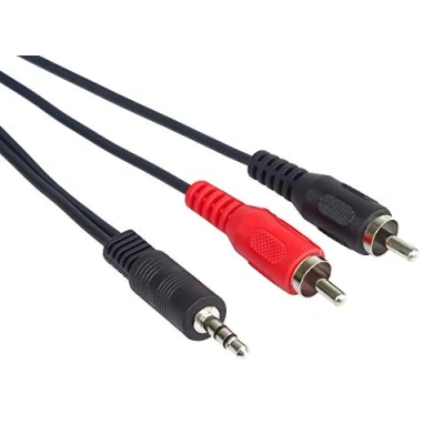 Afbeelding van PremiumCord jack naar cinch Y kabel 5 m, 3,5 mm op 2x RCA stekker, RCA, stereo audio, voor digitale camera, tv, mobiele telefoons, MP3, hifi, kleur zwart