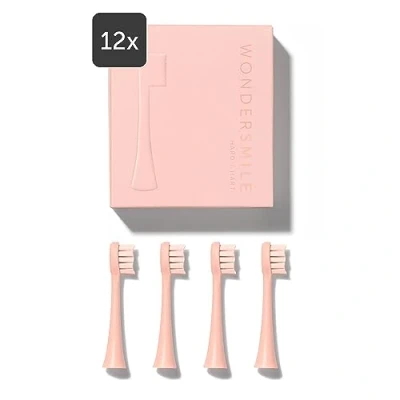 Afbeelding van Wondersmile Reserveborstels, sonische tandenborstel (hard, Atomic Rose, 12 stuks) borstelkoppen voor