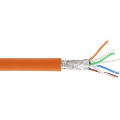 Afbeelding van Patchkabel Cat.6(A) S STP/PiMF, InLine®, LSZH 500MHz, oranje, 100m