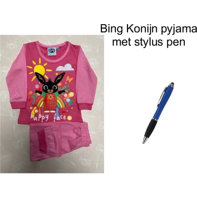 Afbeelding van Bing Bunny Konijn Pyjama Meisjes Kleur Roze met Stylus Pen. Maat 110 cm / 5 jaar.