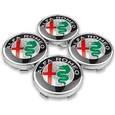 Afbeelding van 4 stuks Auto Wielnaafdoppen voor Alfa Romeo Giulietta Spider GT Giulia Mito 147 156 159 60mm, Antiroest Naafdoppen Velgen Beschermers Exterieur Decoratie Accessoires