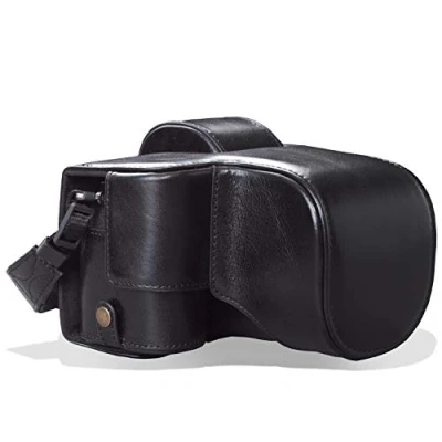 Afbeelding van MegaGear MG1959 ooit klaar echt lederen camera geval compatibel met Fujifilm X S10 zwart