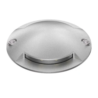 Afbeelding van ledscom.de LED grondlamp, padmarkering BUNDA voor buiten, IP67, 2 vlam, aluminium, rond, 70mm Ø, warm wit, opbouw buitenlamp, buitenlamp
