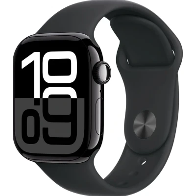 Afbeelding van Apple Watch S10 Cellular 42mm Jet Black Aluminium Sport Band M/L (150 200mm)