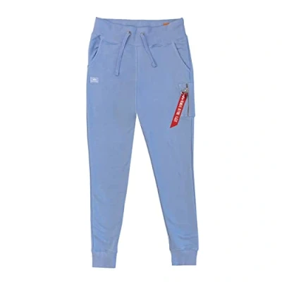 Afbeelding van Alpha Industries X Fit Slim Cargo Pant Heren Sweatbroek Light Blue