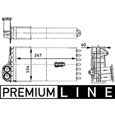 Afbeelding van Kachelradiateur, interieurverwarming MAHLE AH 88 000P