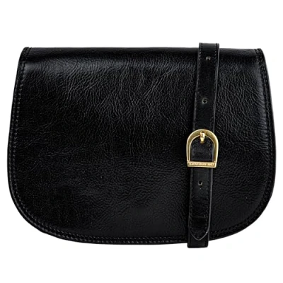 Afbeelding van Time Resistance Kleine Leren Messengertas Dames Shouldertas Cross lichaam tas Handgemaakt Italiaanse Volnerfleer, Zwart