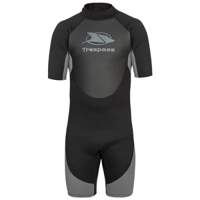 Afbeelding van Trespass Scuba, zwart, M, kort 3 mm wetsuit met 7 ritssluiting voor heren, medium, zwart