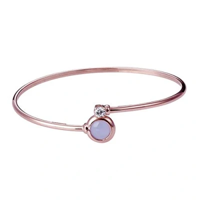 Afbeelding van Orphelia ZA 7406 Armband Bangle Twist Zilver 925 Rosé Zirkonia 58 mm