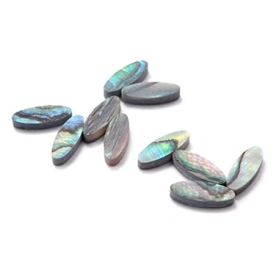 Afbeelding van Alnicov 10 Stks Gitaar Inlay Dots, 4.2 MM Ovale Fret Board Positie Mark Dots Voor Bas Ukulele, Abalone Shell