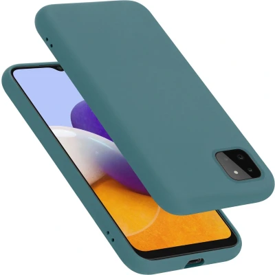 Afbeelding van Cadorabo Hoesje geschikt voor Samsung Galaxy A22 5G Case in LIQUID GROEN Beschermhoes TPU silicone Cover