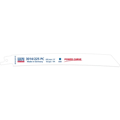 Afbeelding van Wilpu 3014 PC/225 Power Curve reciprozaagblad Staal en RVS (per 5 stuks)