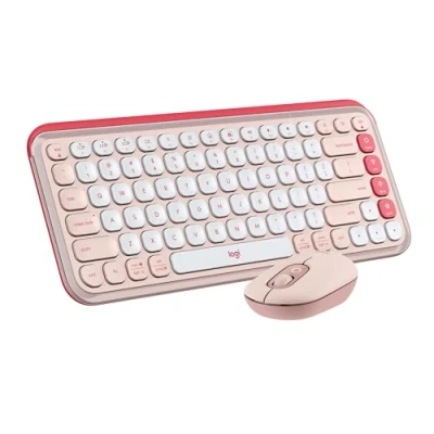 Afbeelding van Toetsenbord Logitech 920 013120 Roze QWERTY Spaans