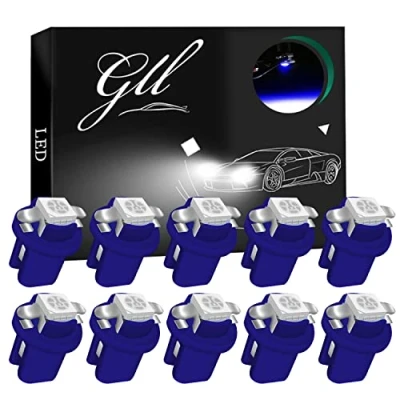 Afbeelding van GLL 10pcs T5 LED Lampen B8.5 Dashboard Bollen 5050 1SMD voor Auto Interieur Snelheidsmeter Meter Cluster Licht Blauw
