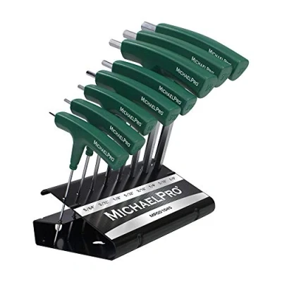 Afbeelding van MichaelPro MP001045 8 delig Dubbelzijdige kogelkop inbussleutelset met handvat Hex Key Set praktische opbergstandaard (SAE), groen