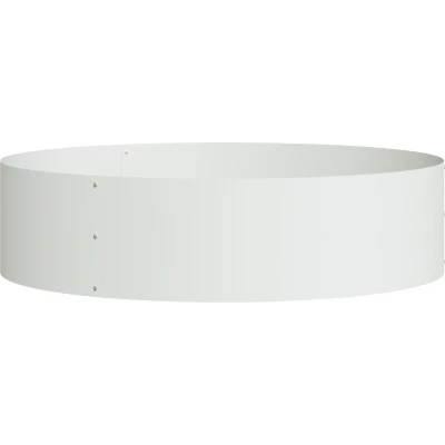 Afbeelding van vidaXL Witte Metalen Pot Wit Metaal Middelgroot Duurzaam