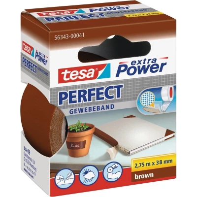 Afbeelding van Tesa extra Power Perfect, ft 38 mm x 2,75 m, bruin textieltape
