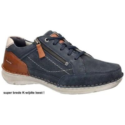 Afbeelding van Josef Seibel NEW Anvers 11 Sportieve veterschoenen, Heren, Maat: 47, Indigo multi Nubukleer