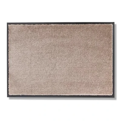 Afbeelding van slijtvaste deurmat Miami getufte 50x70 cm in taupe afwasbare