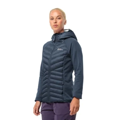 Afbeelding van Jack Wolfskin Routeburn PRO Hybrid Winterjas, Dames, Maat: XS, Midnight sky