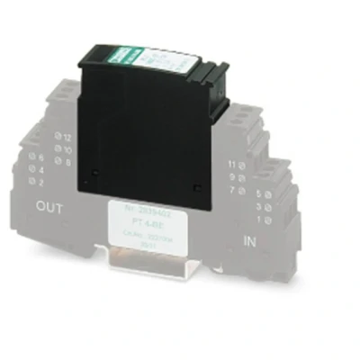 Afbeelding van Phoenix Contact 2839240 PT 4 24DC ST Insteekbare overspanningsafleider Set van 10 stuks Overspanningsbeveiliging voor: Verdeelkast 0.365 kA stuk(s)