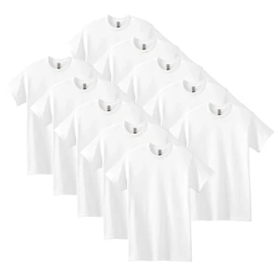 Afbeelding van Gildan heren T shirt van zwaar katoen, stijl G5000, Wit, M