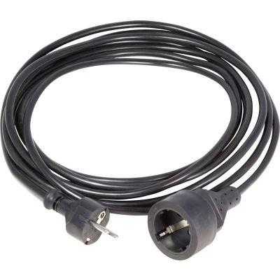 Afbeelding van HAWA 1008294 Stroom Verlengkabel 16 A Zwart 5.00 m H05VV F 3G 1,5 mm²