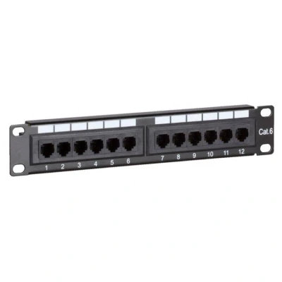 Afbeelding van DSIT 10 Inch CAT6 UTP patchpaneel 12 poorts