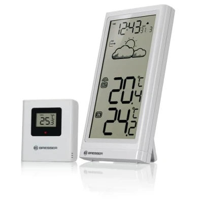 Afbeelding van Bresser Weerstation Meteo Temp Grijs Draadloos Voor Binnen &amp; Buiten