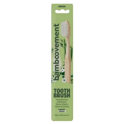 Afbeelding van Bamboovement Bamboe Tandenborstel Medium 1ST