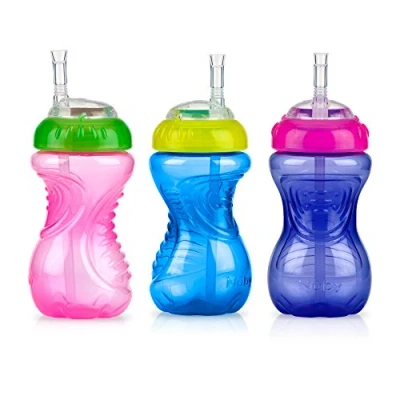 Afbeelding van Nuby 3 delige Girl No Spill Cup met Flex rietje, 10 oz