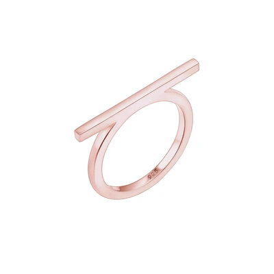 Afbeelding van Elli Minimal Ring Rose goldcoloured, Dames, Maat: 54, gold coloured
