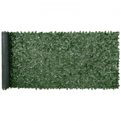 Afbeelding van VEVOR Klimop Privacyhek 1500 x 4010 mm Privacyscherm Klimophek met gaasrug en versterkte verbinding Kunsthagen wijnbladeren als decoratie voor tuin, balkon