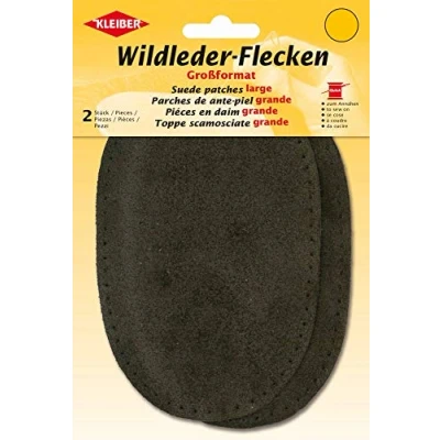Afbeelding van Kleiber Grote Suède Naai op Broek/Arm Patches Bruin