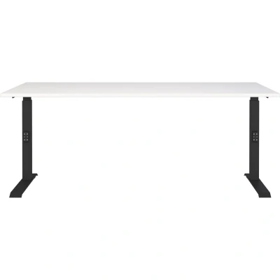 Afbeelding van Germania Downey 180 cm Wit / Zwart Zit Sta Bureautafel