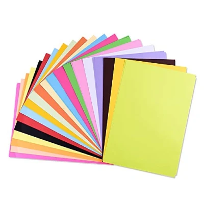 Afbeelding van 300 vellen dik gekleurd papier A4 kopieerpapier, 20 kleuren, kunstdrukpapier voor doe het zelf kunsthandwerk (20 x 30 cm) (80 g/m²)