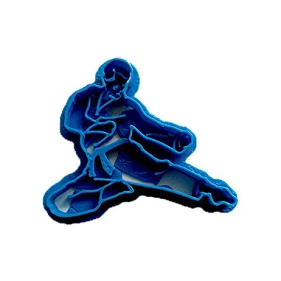 Afbeelding van Cuticuter Deporte Karate 2 uitsteekvormpjes, kunststof, blauw