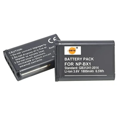 Afbeelding van DSTE 2 stuks NP BX1 Li ion batterij compatibel met Sony ZV 1, DSC RX100 VII, II, RX100M III, V, IV