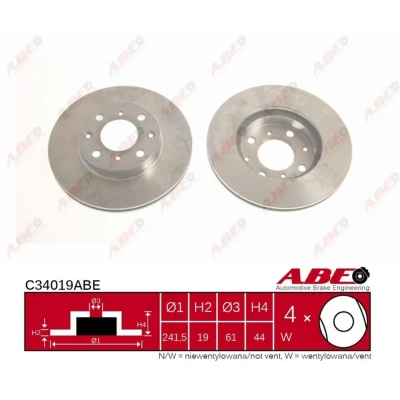 Afbeelding van ABE Remschijven C34019ABE