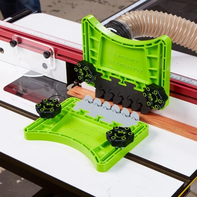 Afbeelding van BOW Products FeatherPRO FP1 Featherboard voor tafelzagen, freestafels en lintzagen EVA veren die terugslag verminderen houtbewerkingsgereedschap veiligheidsaccessoires