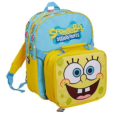 Afbeelding van SpongeBob SquarePants Rugzak met coole lunchtas jongens meisjes school 2 delige set afneembaar