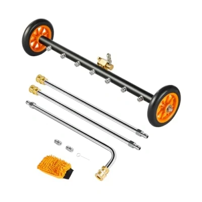 Afbeelding van VEVOR 590mm hogedrukreiniger bodemreiniger 2 wielen verlengde staven