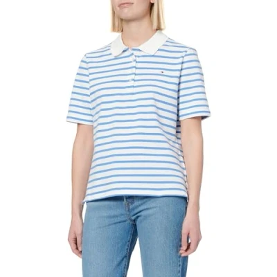 Afbeelding van Tommy Hilfiger REG Poloshirt, Dames, Maat: XS, Ecru/blue spell