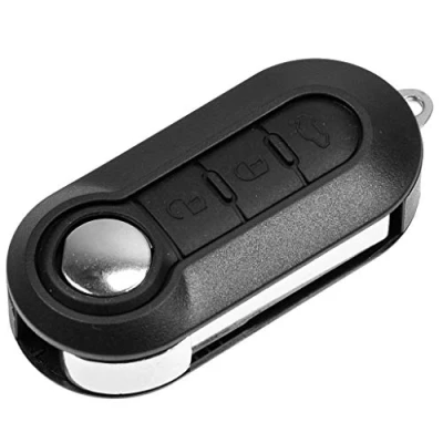 Afbeelding van mt key Autosleutelbehuizing + batterij compatibel met Fiat 500 Punto Evo Bravo Ducato III Doblo Qubo Peugeot Boxer Citroen Jumper Iveco Daily Opel Combo D afstandsbediening leeg, normaal.