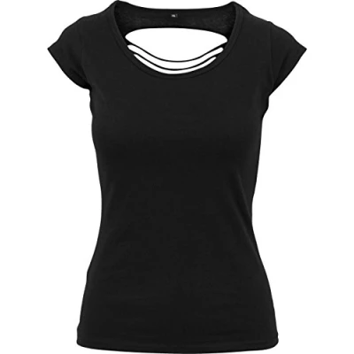 Afbeelding van Build Your Brand Dames Ladies Back Cut Tee T shirt