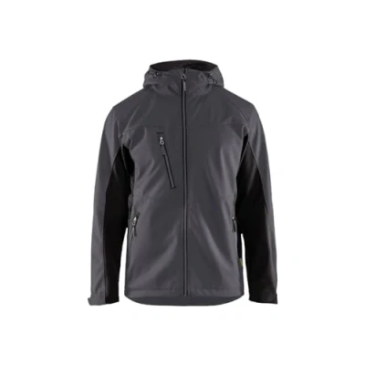 Afbeelding van Blaklader Softshell jack met capuchon 4753 2516 Medium Grijs/Zwart