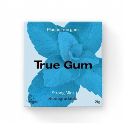 Afbeelding van 3x True Gum Strong Mint Sugarfree 21 gr