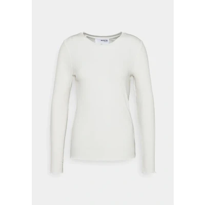 Afbeelding van Selected Femme Slfanna CREW NECK TEE Longsleeve, Dames, Maat: 36, Snow white