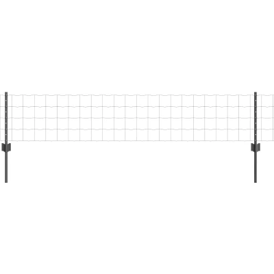 Afbeelding van vidaXL Tuinhek Set van 3 Grijs PVC gecoat staal 50 x 0.4 m