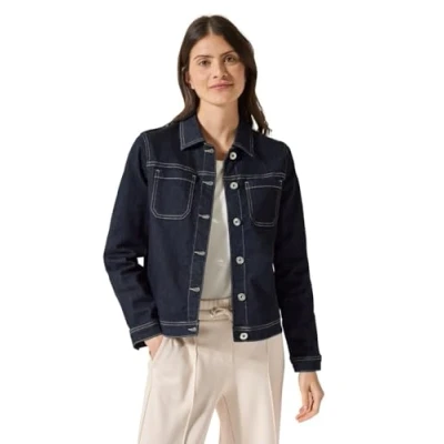 Afbeelding van Cecil Rinsed WASH Spijkerjas, Dames, Maat: Small, Blau